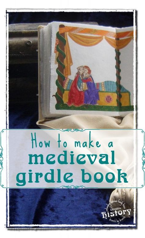 How to make a medieval girdle book, pt. 2: book binding [www.lovablehistory.com] Girdle Book, Medieval Sewing, Family History Crafts, Survival Skills Emergency Preparedness, Reformation Day, History Bounding, Medieval Crafts, Time And Patience, Pixie Fairy