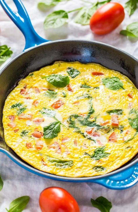 Tomato Frittata, Spinach Frittata, Frittata Recipe, Breakfast Idea, Brunch Party, Breakfast Time, Breakfast Dishes, Dinner Recipe, Egg Recipes