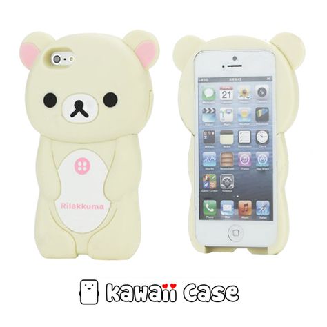 Super cute Korilakkuma (Rilakkuma) iPhone 5 case.  Buy now for only $24.99! Cute Iphone 6 Cases, Kawaii Iphone Case, Kawaii Phone, Pretty Accessories, Phone Aesthetic, Iphone 5s Cases, Iphone 5 Cases, Super Kawaii, Kawaii Accessories