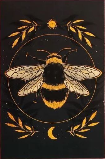 Bee Aesthetic, Bee Artwork, Bee Painting, Moody Art, Bee Inspired, Bee Cards, Bee Art, Creative Fonts, Cool Sketches