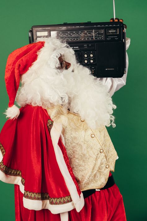 Man In Santa Outfit With A Classis Radio Â· Free Stock Photo, #Outfit, #Classis, #Stock, #Santa, #Man Best Christmas Wallpaper, Christmas Wallpaper Iphone, Christmas Light Show, Christmas Spectacular, Christmas Giveaway, Christmas Program, Christmas Light Displays, Santa Outfit, Christmas Giveaways