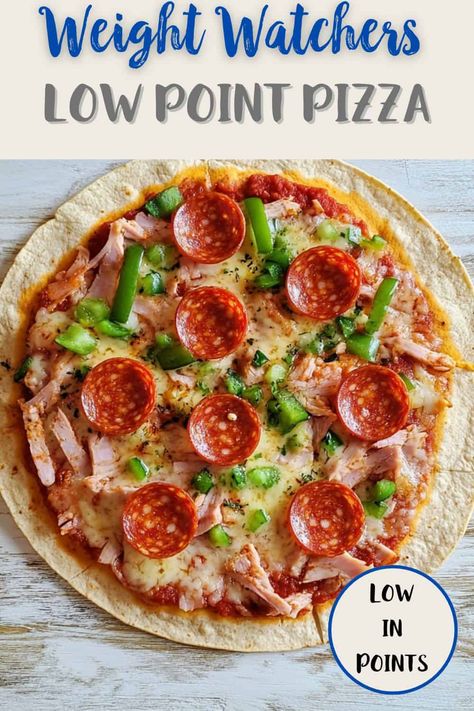 Enjoy a quick, guilt-free pizza with this Weight Watchers-friendly tortilla recipe! Flour tortilla, topped with low-fat cheese, pepperoni and fresh veggies make it delicious and light. Ready in just 15 minutes! #WeightWatchers #HealthyEating #TortillaPizza #LowPointMeals #QuickRecipes Weight Watchers Flatbread Pizza, Zero Point Weight Watchers Recipes Dinner, Zero Point Weight Watchers Recipes, Weight Watcher Shopping List, Ww Pizza, Weight Watchers Pasta Recipes, Weight Watchers Pasta, Vegan Cheese Substitute, Weight Watchers Pizza