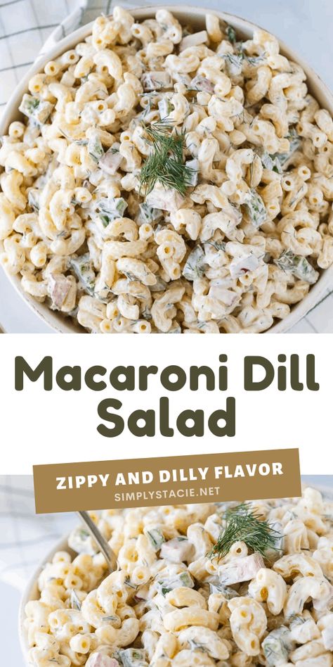 Dill Salad Recipe, Neuer Wallpaper, Dill Salad, Summer Pasta Salad Recipes, Dill Recipes, Healty Dinner, Macaroni Salad Recipe, Easy Pasta Salad, Summer Pasta Salad