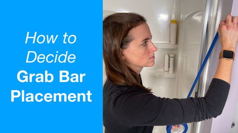 How to Decide Grab Bar Placement | Bathroom, Shower, & Toilet Shower Barn Door, Hip Precautions, Remove Bathtub, Shower And Toilet, Accessible Bathroom Design, Shower Grab Bar, Grab Bars In Bathroom, Shower Toilet, Accessible Bathroom