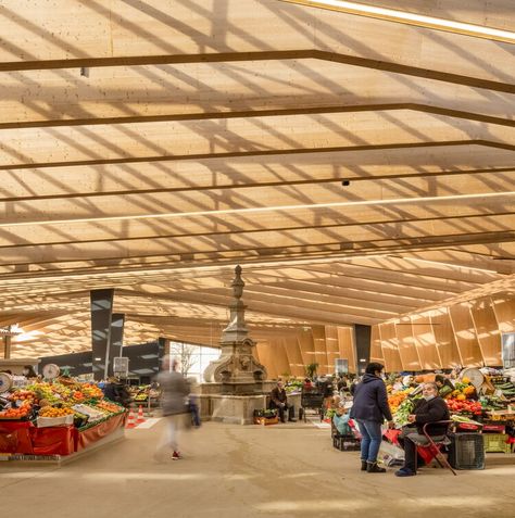 Braga Municipal Market / APTO Architecture | ArchDaily Modern Market Architecture, Public Market Design Architecture, Market Space Architecture, Central Market Architecture, Traditional Markets Architecture, Market Architecture, Rainwater Drainage, Braga Portugal, Public Market