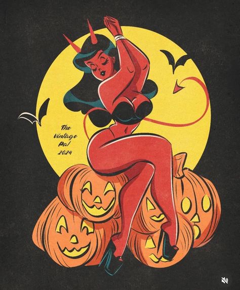 Halloween Pin Up Art, Pin Up Girl Halloween, Pin Up Halloween, Pinup Reference, Hi Pumpkin, Modern Rockabilly, Up Drawings, Disney Halloween Parties, Goth Pinup