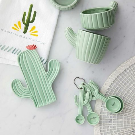 Hallmark Homes, Measuring Cups Set, Tanah Liat, Cactus Decor, Keramik Design, Cute Kitchen, Diy Clay, Measuring Spoons, Clay Art