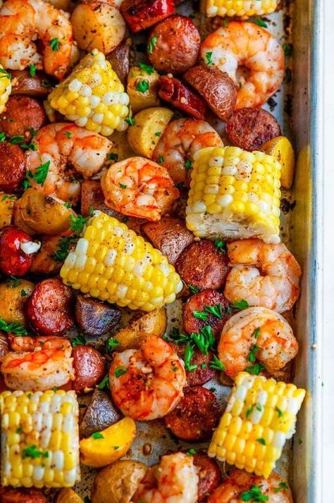 Sheet Pan Shrimp Boil, Pan Shrimp Boil, Shrimp Boil Recipe, Sheet Pan Shrimp, Pan Shrimp, Seafood Boil Recipes, Sheet Pan Dinners Recipes, Juicy Shrimp, Boiled Food