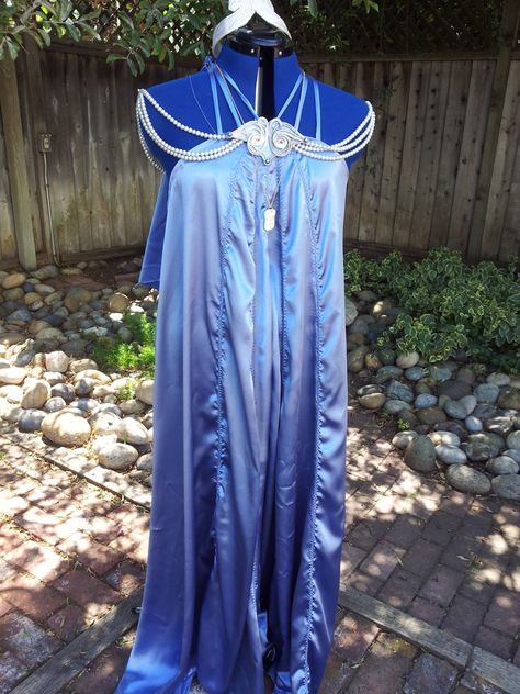 Padme Nightgown, Padme Cosplay, Star Wars Padme Amidala, Blue Nightgown, Coronation Dress, Still Awake, Star Wars Padme, Fantasy Garb, Handmade Costumes