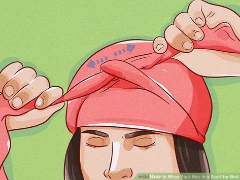 3 Ways to Wrap Your Hair in a Scarf for Bed - wikiHow How To Wrap Curly Hair In Silk Scarf, Silk Headscarf For Bed, Sleep Hair Wrap, How To Wrap Hair In Silk Scarf For Sleeping, Silk Hair Scarf Sleep, How To Wrap Hair In Scarf For Bed, Silk Scarf Hair Wrap Sleep, Silk Scarf Hair Wrap, Sleep In Curls