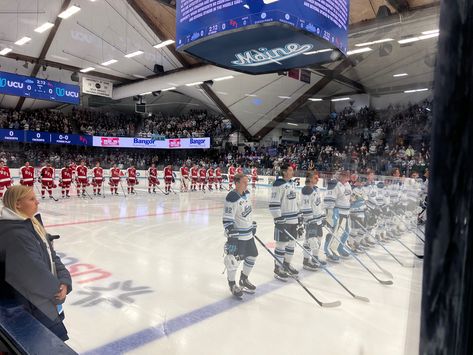 Ice hockey team at the University of Maine. Against RPI during Homecoming 2023. Homecoming 2023, University Aesthetic, Ice Hockey Teams, University Of Maine, Hockey Team, Bangor, 2025 Vision, Hockey Teams, Ice Hockey