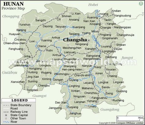 Hunan China, Changsha, Club House, The South, Lake, Map, China