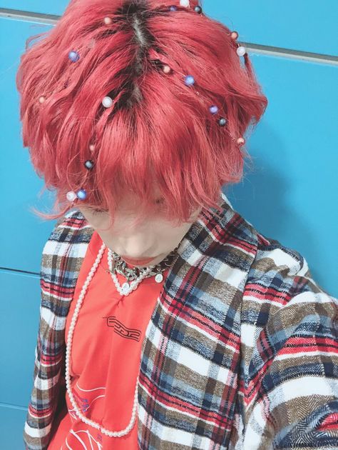 Woo Young, Kim Hongjoong, Emma Watson, Record Label, Cortes De Cabello Corto, Hair Inspo, K Pop, Red Hair, Hair Wrap