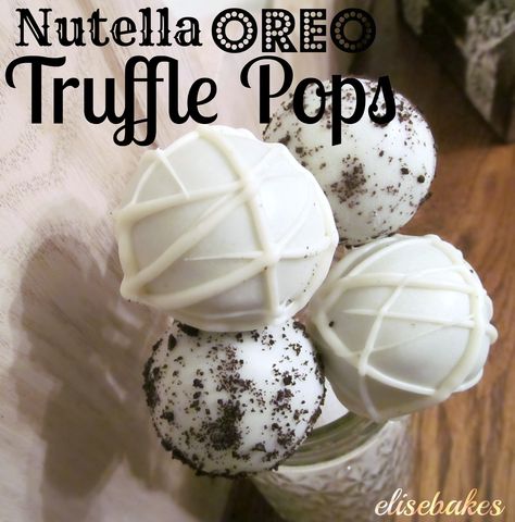 Easy No Bake Deserts, Nutella Cake Pops, Truffle Pops, Babycakes Recipes, Truffle Recipe Christmas, Oreo Truffle, Oreo Cake Pops, Truffle Recipes, Oreo Truffles Recipe