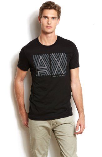 Armani Exchange Mens Optical Stripe Logo Tee $32.00 Apparel Design Inspiration, Polo Shirt Outfits, Tshirt Printing Design, Mens Spring Fashion, Tee Shirt Designs, Armani Exchange, Retro Tshirt, Logo Tees, Mens Denim