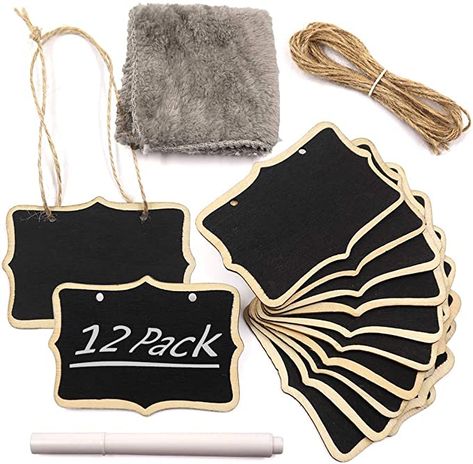 Amazon.com: N //A 12 Pcs Chalkboards Signs Handheld, Chalkboard Tags Hanging Wooden Mini Chalkboard Signs, Mini Hanging Chalkboard Tags for Baskets : Home & Kitchen Mini Chalkboard Signs, Hanging Chalkboard Sign, Black Chalkboard Paint, Hanging Chalkboard, Chalkboard Tags, Chalkboard Printables, Mini Chalkboards, Liquid Chalk Markers, Chalkboard Labels