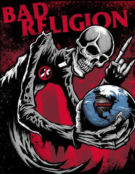 Bad religion Arte Zombie, Tenacious D, Bad Religion, Rock Poster Art, Rock Band Posters, Music Concert Posters, Punk Culture, Punk Poster, Arte Punk