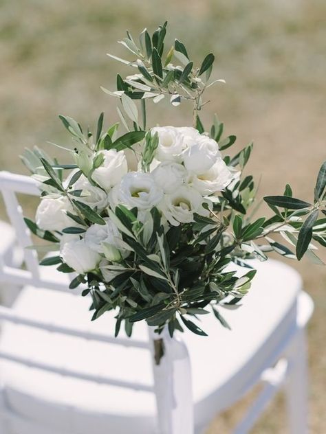 20 of the Best Flowers For A Summer Wedding — Luxury Weddings UK Wedding Bouquet Olive, Olive Branch Bouquet, Lisianthus Bouquet, Branch Bouquet, Mediterranean Wedding, Olive Leaves, Rose Centerpieces, Tuscan Wedding, Santorini Wedding