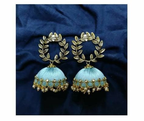 Earings Craft, Quilling Jhumkas, Silk Thread Earrings Designs, Silk Thread Necklace, Silk Thread Bangles Design, Silk Bangles, Silk Thread Earrings, Terracotta Jewellery Designs, Thread Bangles Design