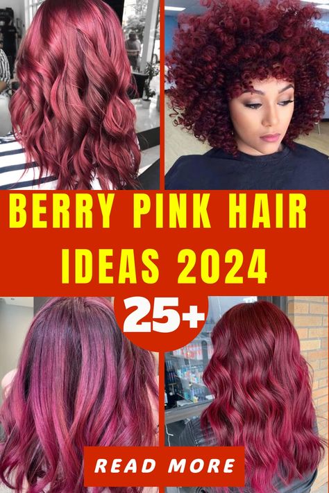 Berry Pink Hair Ideas 2024 Berry Pink Hair, Pink Hair Fashion, Fuschia Hair, Pink Hair Ideas, Hair Dye Ideas, Hair Color Purple, Hair Color Pink, Hair Trend, Top Ideas