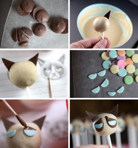 Explore Bakerella's photos on Flickr. Bakerella has uploaded 7125 photos to Flickr. Pop Cat, Cake Pop Decorating, Cheap Clean Eating, Chocolate Wafers, Cat Cake, Cake Balls, Star Wars Party, Cake Pop, Savoury Cake