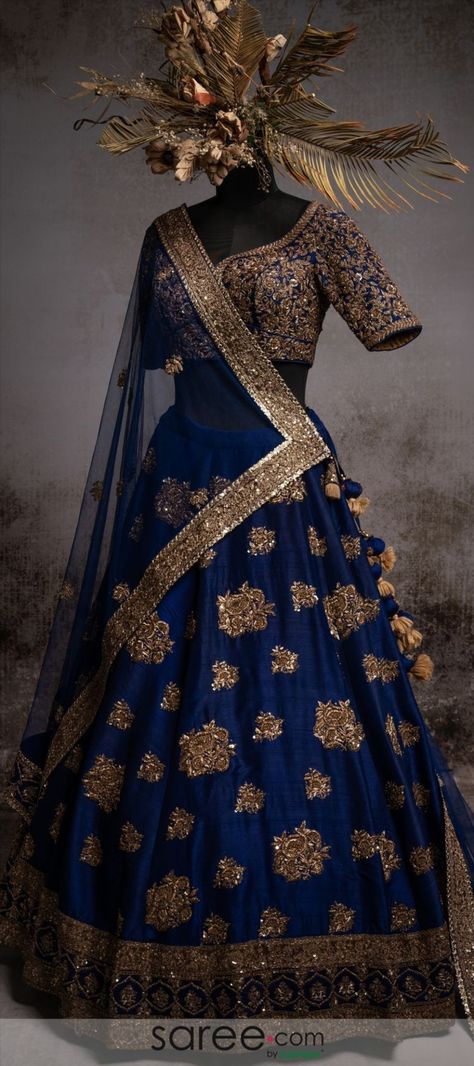 Lehenga Royal Blue, Lehenga Latest Designs, Pakistani Wedding Dresses Bridal Lehenga, Lehenga Royal, Lehenga Latest, Reception Outfit, Zardosi Work, Indian Outfits Lehenga, Wedding Lehenga Designs