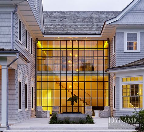 Massive Wood-Clad Lift and Slide Doors                              … Architects Portfolio, Hamptons Modern, Modern Hampton, Hampton House, Casa Country, Steel Windows, Country Houses, Hamptons House, Contemporary House Design