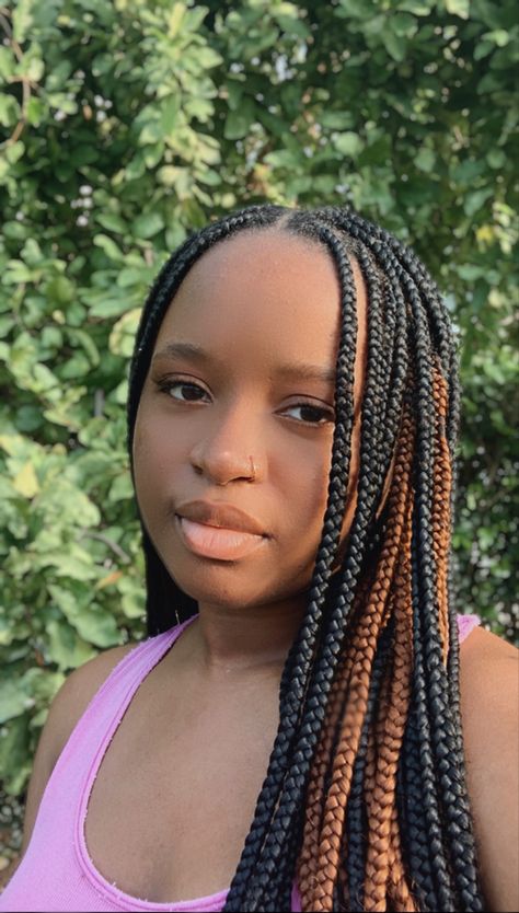 Hairstyles Peekaboo, Peekaboo Braids, Hairstyles Weave, Barbie Hairstyle, Cute Box Braids, Eyeshadow For Blue Eyes, Peekaboo Hair, Bohemian Braids, Colored Braids