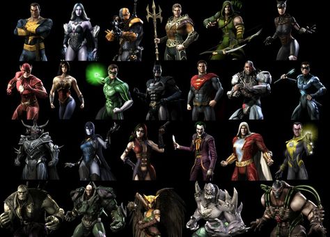 Injustice: Gods Among Us characters. Injustice 2 Characters, Injustice Characters, Among Us Characters, Injustice Gods Among Us, Injustice 2, Mortal Kombat, Among Us, Dc Universe, Fortnite