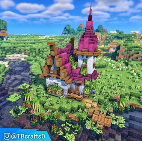 Minecraft Tower Ideas Easy, Enchanting Area Minecraft, Minecraft Enchanting Area, Pretty Minecraft, Pretty Minecraft Houses, Basic Stretches, Minecraft Fantasy House, Vila Medieval, Minecraft Shaders