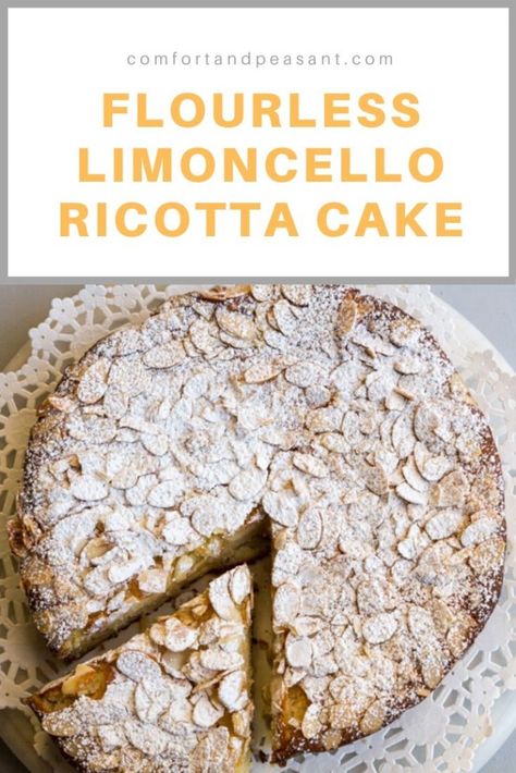 Italian Cheesecake, Recipe Cheesecake, Dessert Homemade, Ricotta Cheesecake, Flourless Cake, Ricotta Cake, Kinds Of Desserts, Homemade Italian, Lemon Desserts