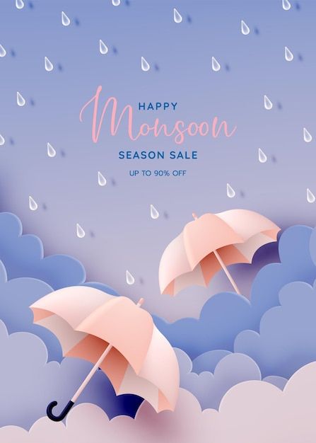 Photo Cake Topper, Monsoon Season, Pastel Color Schemes, Umbrella Art, Promotional Design, Sale Banner, Water Design, Canva Design, Banner Design