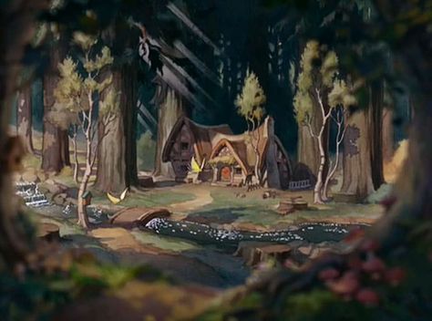 An Arbitrary Ranking of Disney Cottages Snow White Cottage, Quiz Disney, Fairytale Retelling, Princess Videos, Animation Disney, Snow White Disney, Disney Hercules, Sette Nani, Disney Background