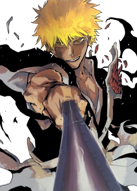 Whyt Manga, Ichigo Hollow Mask, Bleach Ichigo Bankai, Ichigo Bankai, Ichigo Kurosaki Wallpaper, Ichigo Manga, Bleach Pictures, Poses Manga, Tite Kubo