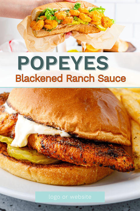 This easy three-step recipe for Popeyes Blackened Ranch Sauce is absolutely irresistible. Whip up this flavorful and zesty sauce right in your kitchen for a delicious addition to your meals! Popeyes Blackened Chicken, Blackened Ranch, Recipe For Air Fryer, Ranch Sauce, Blackened Seasoning, Zesty Sauce, Blackened Chicken, Chicken Sandwiches, Homemade Sauce