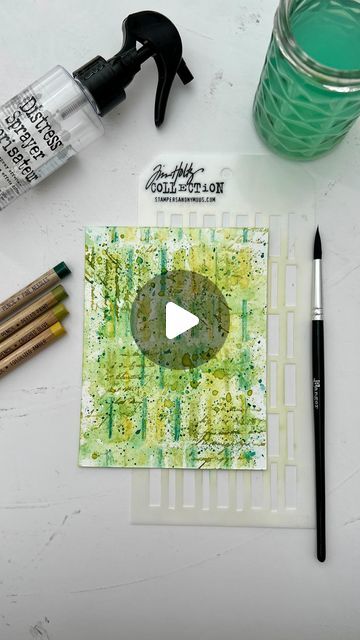 Tim Holtz Backgrounds, Tim Holtz Stencils, Distress Watercolor Pencils, Tim Holtz Watercolor Pencils, Tim Holtz Distress Ink Tutorials, Tim Holtz Tutorials, Tim Holtz Distress Crayons, Background Techniques, Watercolor Pencils Techniques