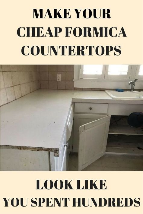 Laminate Furniture Makeover, Countertop Redo, Cheap Kitchen Makeover, Diy Kitchen Makeover Ideas, Countertop Makeover, Kitchen Remodel Countertops, Cheap Countertops, Laminate Furniture, Formica Countertops