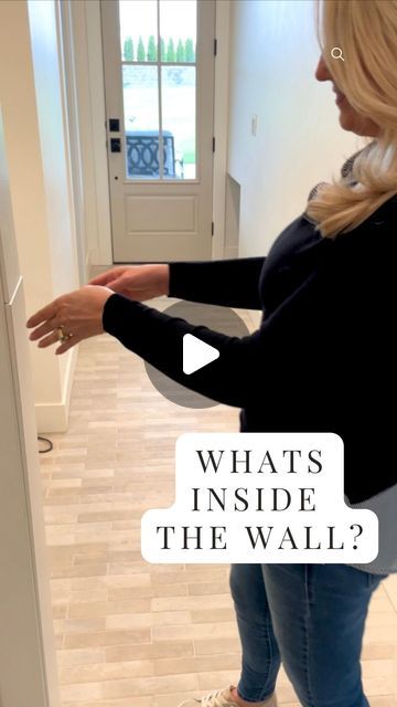 Toni Roberts, Design Dazzle on Instagram: "So we planned for the future when we built our house and had a dog gate built into our mudroom dog room area. We don’t have a dog yet but are planning on it in the future. These gates are also perfect for baby-proofing an area. Have you ever used a really clunky baby gate? They are not fun to use and quite unappealing. My one regret is not doing this at the top of our stairs leading to the basement. Our builder kindly built this custom dog gate for us, and I love it! It has been used a couple of times when we’ve had visitors with dogs.  This could be an easy retrofit inside an interior wall if you don’t have electrical wiring in the wall and it’s not a load-bearing wall.

What do you think? Is this a yes or no for your home? #doggate #babygate #cu Basement Door Gate, Baby Gate Ideas, Sliding Dog Gates Indoor, Built In Dog Gate, Built In Baby Gate, Hidden Dog Gate Pocket Doors, Dog Gate Pocket Door, Pocket Dog Gate, Built In Gate For Pets