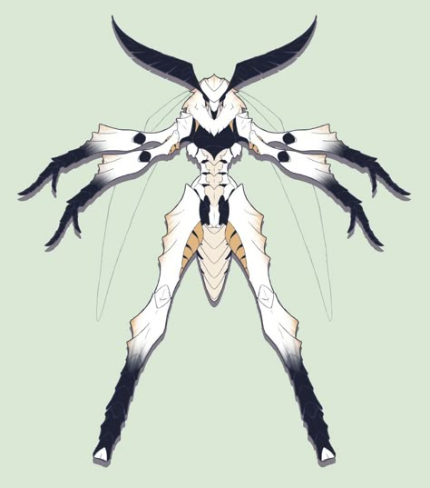 Bug People, White Ermine, Orthographic Drawing, Moth Art, Alien Concept Art, Fantasy Races, Insect Art, Monster Design, Creature Concept Art