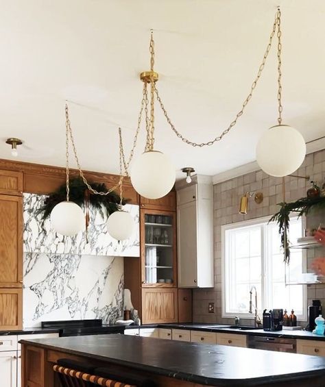 Brass Chain Swag Chandelier With White Glass Globe Shades Modern Kitchen Pendant Chandelier Satin White Opal Neckless Globes 5 Light - Etsy Modern Kitchen Pendants, Swag Chandelier, Cluster Chandelier, Kitchen Pendant, Ceiling Hooks, Swag Light, Wood Chandelier, Lighting Logo, Kitchen Pendants