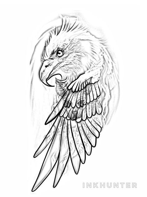 Tattoo Eagle Design, Eagle Tattoo Stencil, Egal Tattoo, Eagle Stencil, Eagle Tattoo Design, Animal Stencil Art, Hexagon Tattoo, Tato Ikan Koi, Cute Tattoo Ideas