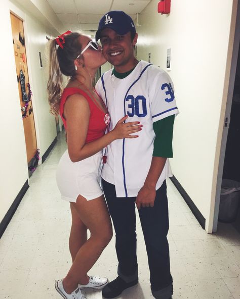 DIY easy Halloween costumes; Wendy peffercorn and benny the jet from the sandlot Wendy And Smalls Costume, Benny Rodriguez Costume, Benny The Jet Rodriguez Costume, Diy Easy Halloween Costumes, Wendy Peffercorn Costume, Sandlot Costume, Benny And The Jets, Wendy Peffercorn, Benny The Jet Rodriguez