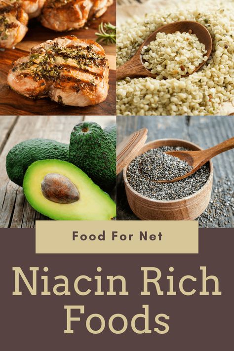 Niacin is often used as a supplement, but you can get niacin in your food too. These foods are all good choices. #nutrition #b3 Niacin Rich Foods, Foods High In Niacin, Guavas, Maitake Mushroom, Yellowfin Tuna, Lean Pork, Stuffed Portabella Mushrooms, Dukan Diet, Healthy Fish