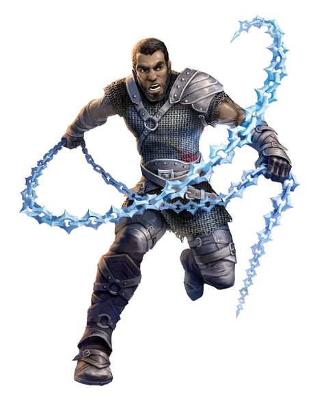 Male Human Spiked Chain Rogue - Tavoul Abramos - Pathfinder PFRPG DND D&D d20 fantasy Deadly Creatures, Rpg Ideas, Fantasy Figures, Rpg Characters, Pathfinder Rpg, Dungeons And Dragons Characters, Black Characters, Fantasy Male, Fantasy Map