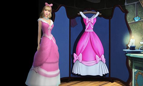 Thank you everyone for your kind words about this dress. You wanted it and I am therefore giving it to you! Hope you like my interpretation of her pink gown, don’t forget to download the... Sims 4 Princess Cc, Sims Disney, Cinderella Pink Dress, Aesthetic Sims, Cinderella Outfit, Sims Challenge, Cc Shopping, Rapunzel Dress, Cc Furniture