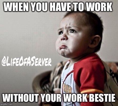 Miss my work bestie                                                                                                                                                                                 More Missing My Coworker Funny, Work Bestie Quotes Funny, Work Bestie Quotes, Lab Humor, Coworker Humor, Work Bestie, Work Quotes Funny, Besties Quotes, Nursing Memes