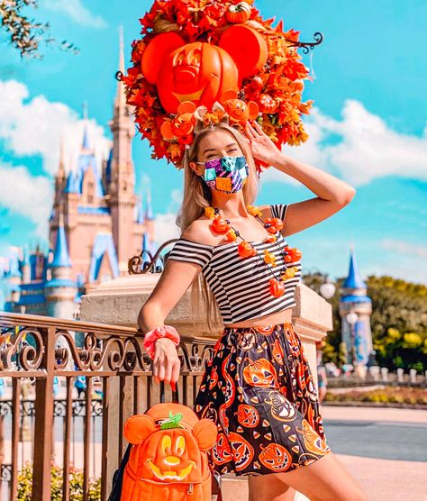 Sally Face Mask, Fall Disney Outfits, Mickey Pumpkin, Disneyland Outfits, Florida Trip, Cute Disney Pictures, Disney Photography, Disney Facts, Halloween Face Mask