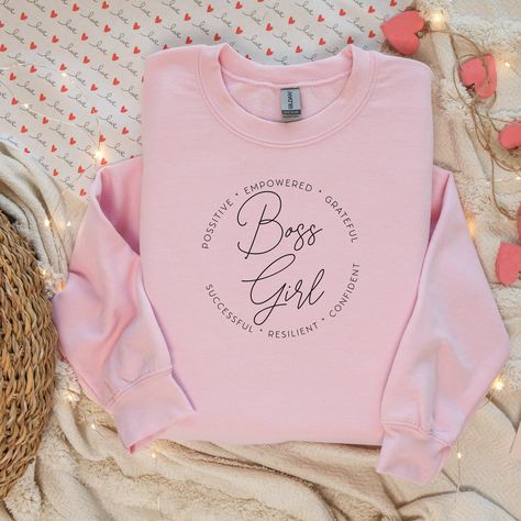 Women Business Owner, Small Business Women, Boss Babe Shirt, Girly Boss, Boss Sweatshirt, Babe Shirt, Sweatshirt Details, Boss Girl, Women Business