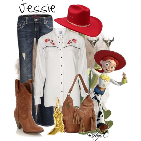 "Jessie - Disney Pixar's Toy Story" by rubytyra on Polyvore Toy Story Outfit, Costume Jeans, Jessie Disney, Jessie Toy Story Costume, Jesse Toy Story, Toy Story Costume, Disney Parks Outfits, Disney Jessie, Toy Story Costumes