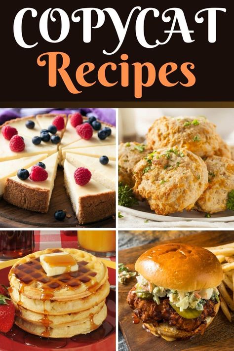 Try these copycat recipes from Panera Bread, Olive Garden, Cracker Barrel, Chipotle, Taco Bell, and more! You can have all your favorite dishes right at home. Copycat Canes Bread, Rainforest Cafe Recipes Copycat, Cracker Barrel Copycat Recipes, Copycat Food, Restaurant Copycat Recipes, Restaurant Recipes Famous, Restaurant Copycat, Copy Cats, Takeout Food